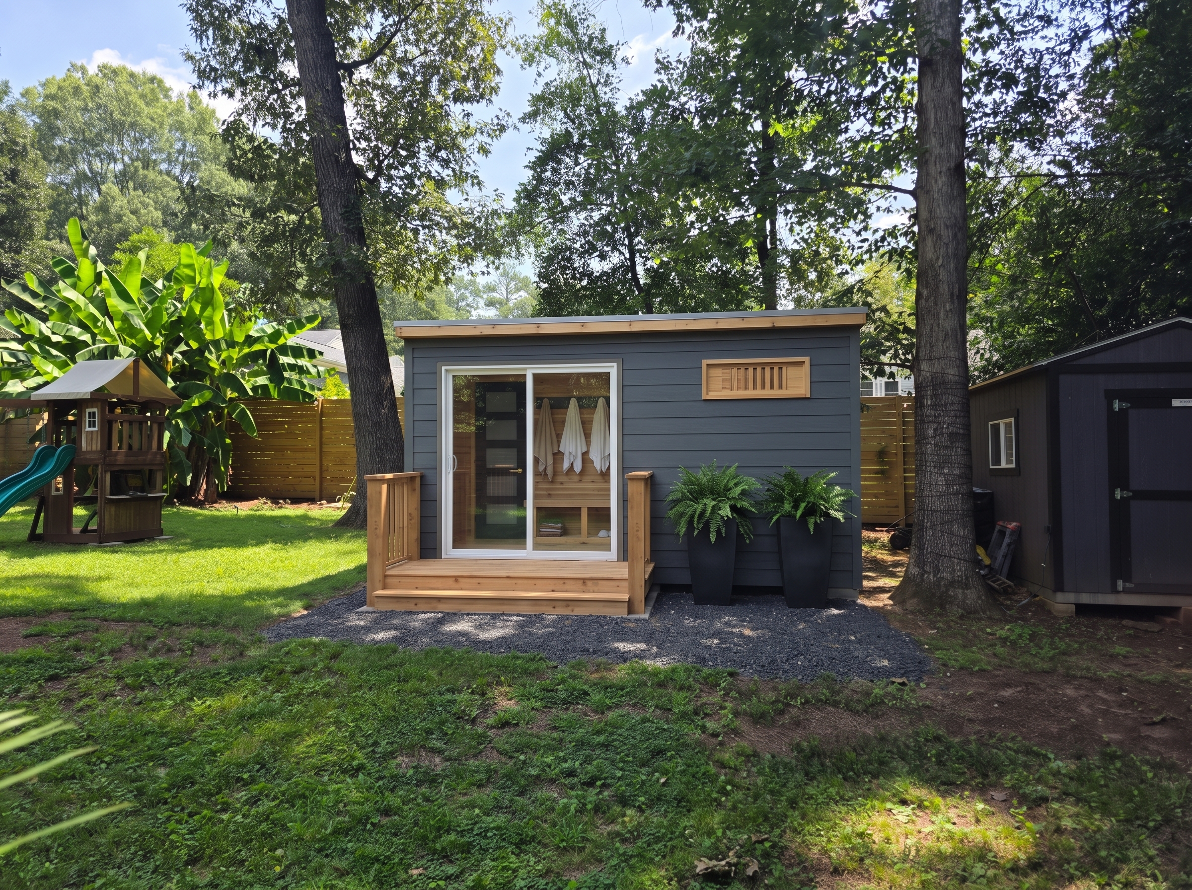 AI-generated backyard design concept
